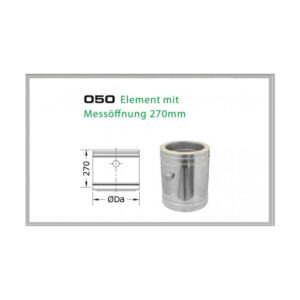 050/DN160 DW Element mit Messöffnung 330/270 mm Dinak
