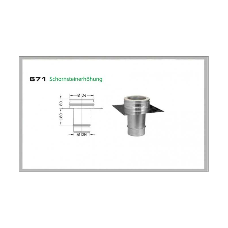 67S/DN130 DW Schornsteinerhöhung Dinak