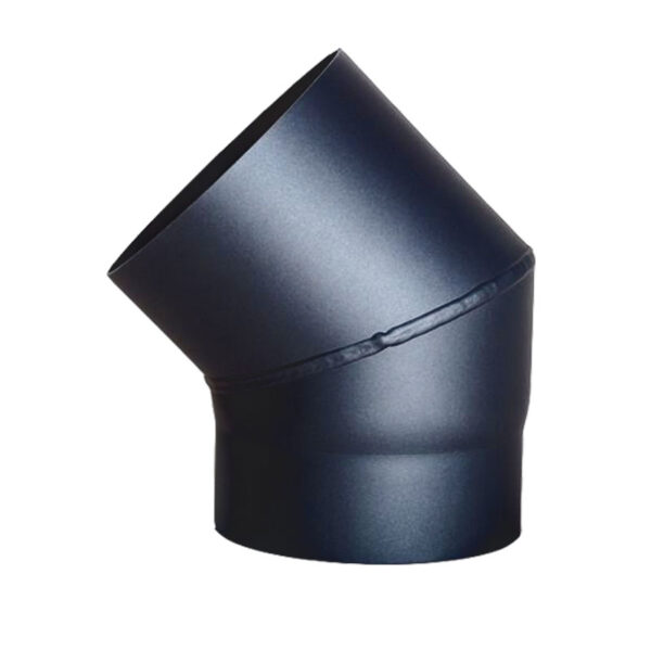 Bogen 45°ohne Tür DN 130mm schwarz #310