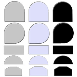Glasplatte Farbig verschiedene Formen Funkenschutz